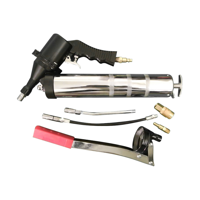 Single swivel joint manual pneumatic grease gun