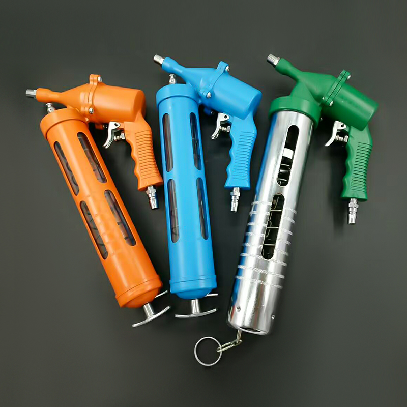 Single swivel joint manual pneumatic grease gun