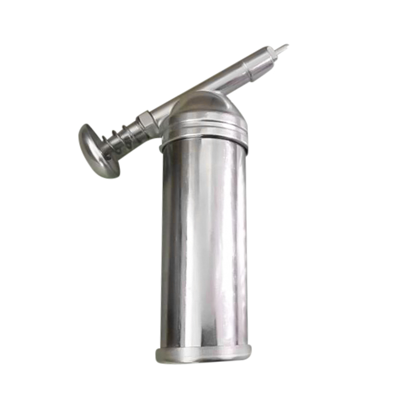 One hand operated mini grease gun